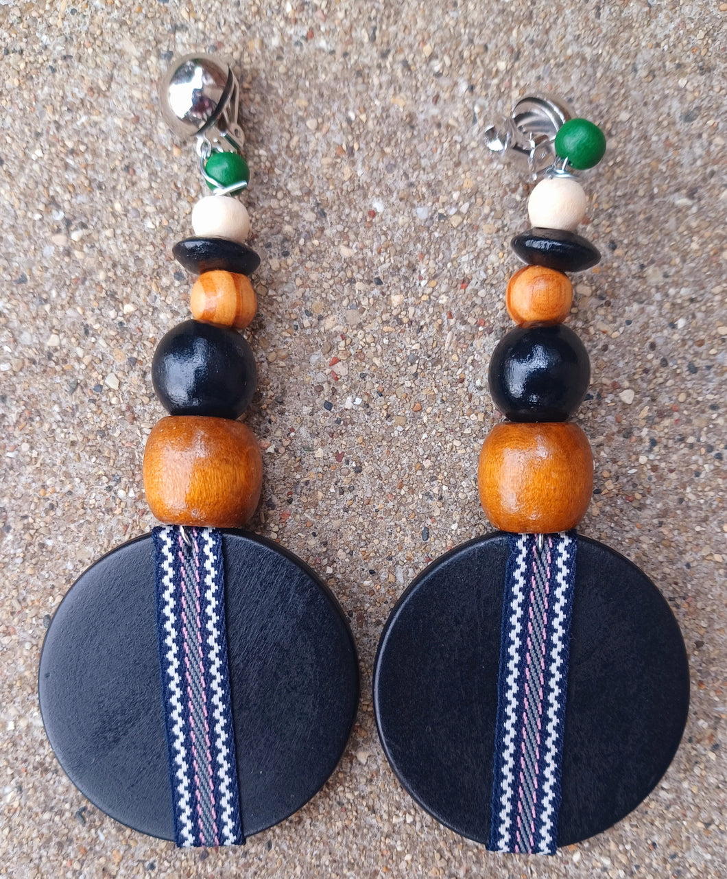 Chunky Handmade Wooden Clip Earrings Kargo Fresh