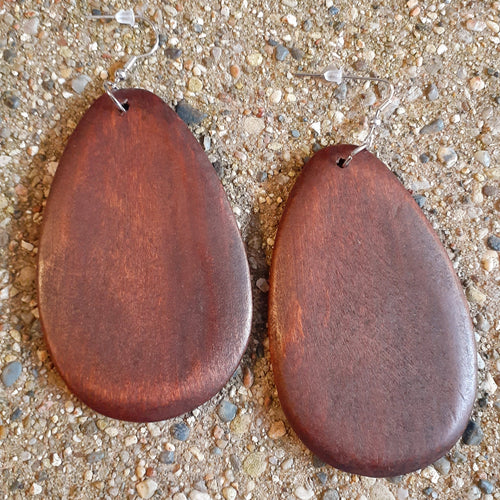 Chunky Natural Wood Earrings Kargo Fresh