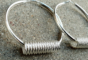 Chunky Silver Metal Hoop Earrings Kargo Fresh