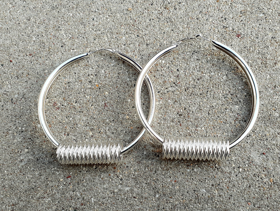 Chunky Silver Metal Hoop Earrings Kargo Fresh