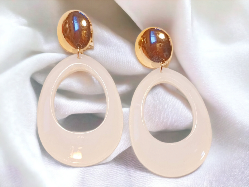 Chunky acrylic clip on hoop earrings Kargo Fresh