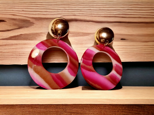 Chunky acrylic clip on hoop earrings Kargo Fresh