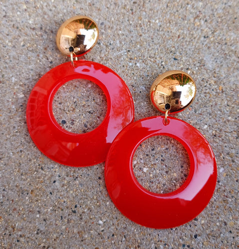 Chunky acrylic clip on hoop earrings Kargo Fresh