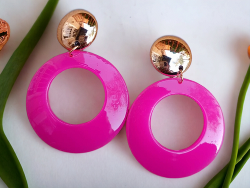 Chunky acrylic clip on hoop earrings Kargo Fresh