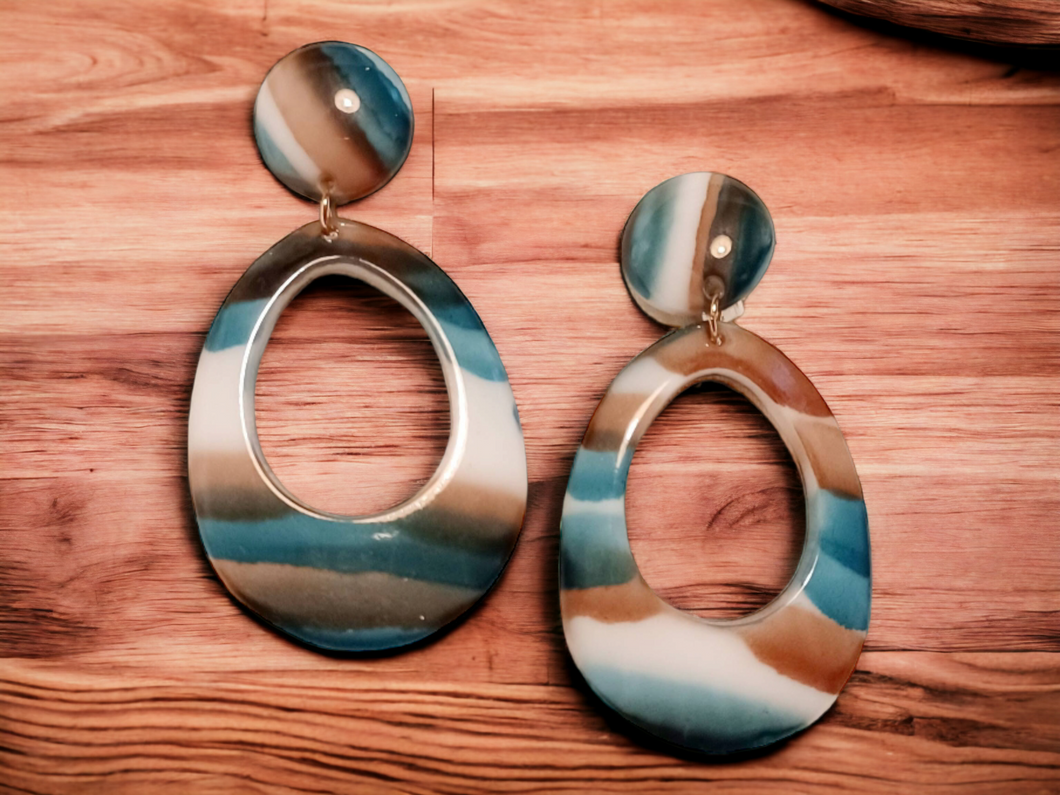 Chunky acrylic clip on hoop earrings Kargo Fresh