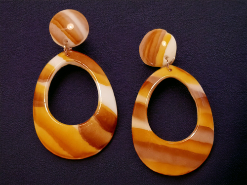 Chunky acrylic clip on hoop earrings Kargo Fresh