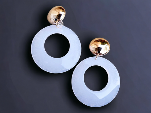 Chunky acrylic clip on hoop earrings Kargo Fresh