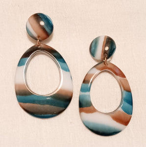 Chunky acrylic clip on hoop earrings Kargo Fresh