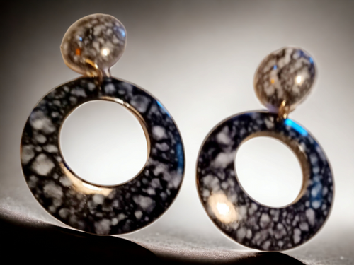 Chunky acrylic clip on hoop earrings Kargo Fresh