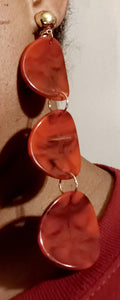 Chunky acrylic dangle clip on earrings Kargo Fresh