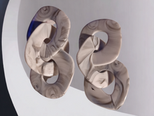 Load image into Gallery viewer, Chunky acrylic knot clip on earrings Kargo Fresh
