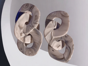 Chunky acrylic knot clip on earrings Kargo Fresh