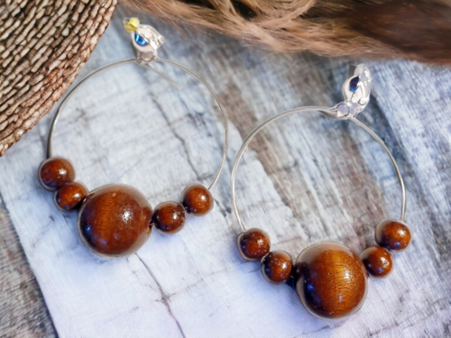 Chunky ball bead clip on hoops Kargo Fresh
