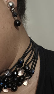 Chunky bead choker and clip on earrings Kargo Fresh