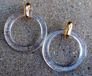 Chunky clear acrylic hoop earrings Kargo Fresh