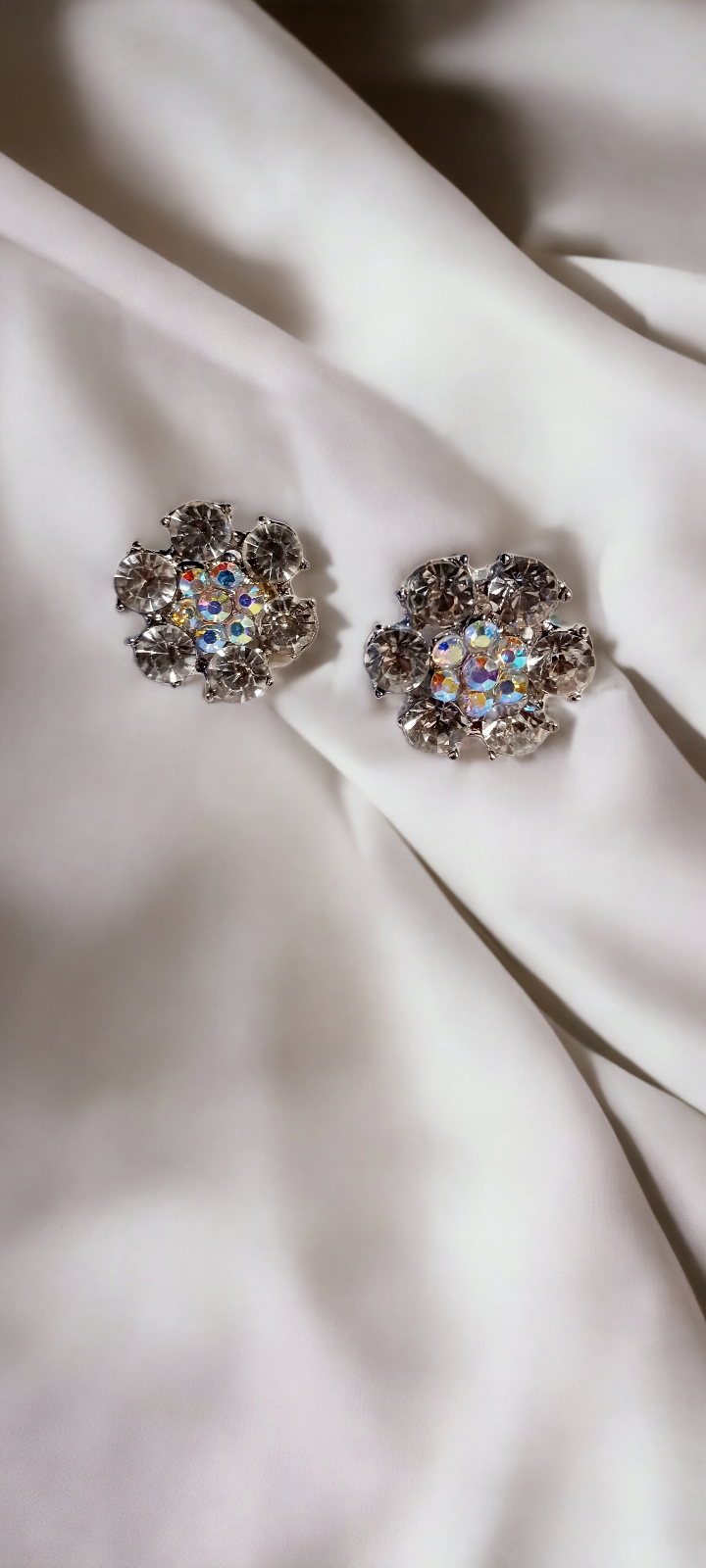 Chunky crystal stud clip on earrings Kargo Fresh