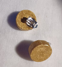 Load image into Gallery viewer, Chunky habdpainted wooden stud Clip On earrings Kargo Fresh
