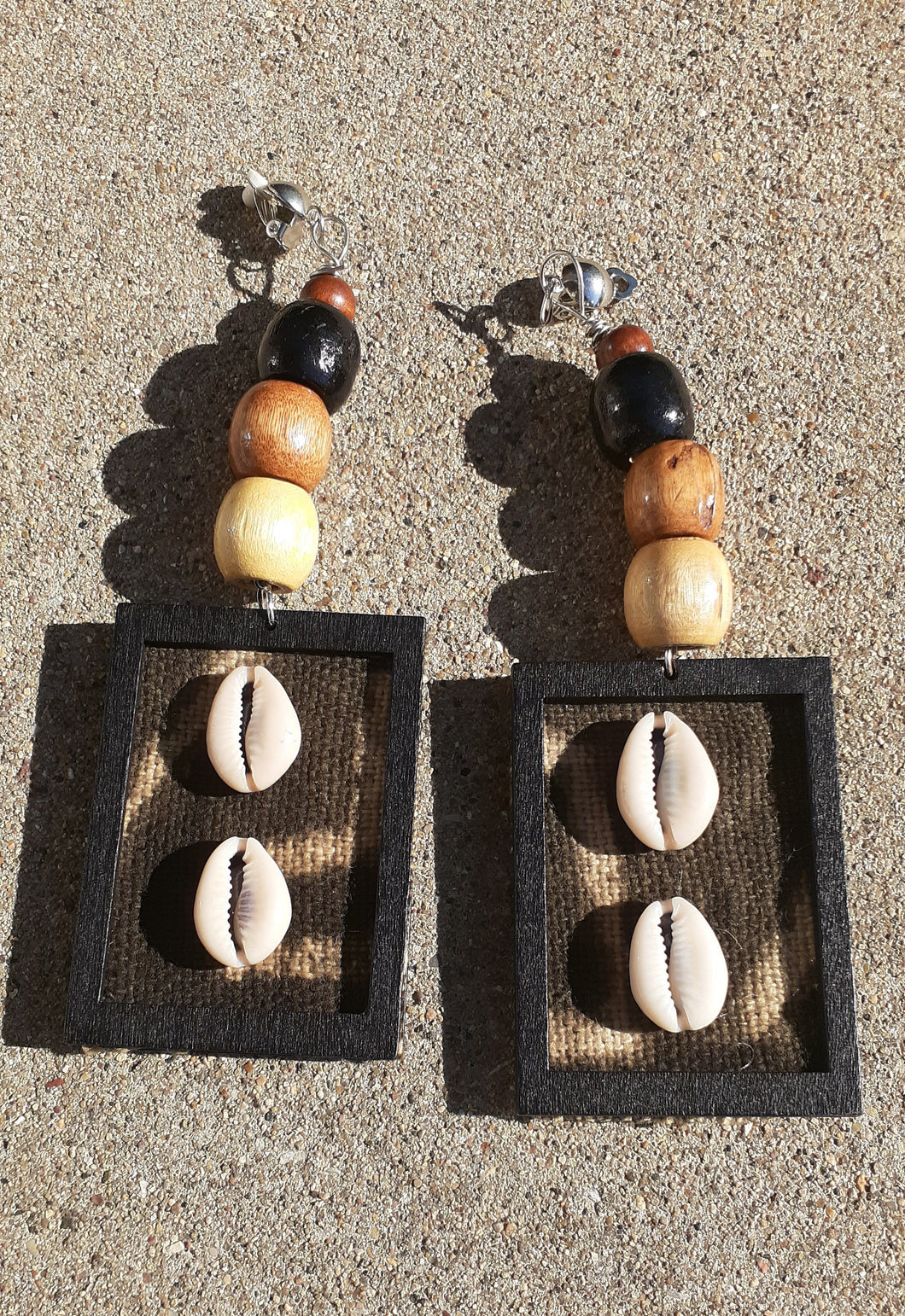 Chunky handmade Afrocentric Clip On Earrings Kargo Fresh