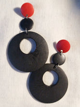 Load image into Gallery viewer, Chunky handmade Natural Wood Clip On Earrings Kargo Fresh
