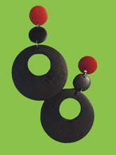 Load image into Gallery viewer, Chunky handmade Natural Wood Clip On Earrings Kargo Fresh
