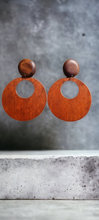 Load image into Gallery viewer, Chunky handmade Natural Wood  Earrings Kargo Fresh
