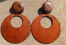 Load image into Gallery viewer, Chunky handmade Natural Wood  Earrings Kargo Fresh
