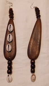 Chunky handmade Natural Wooden Earrings Kargo Fresh