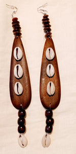 Chunky handmade Natural Wooden Earrings Kargo Fresh