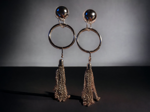 Chunky hoop and chain clip on earrings Kargo Fresh