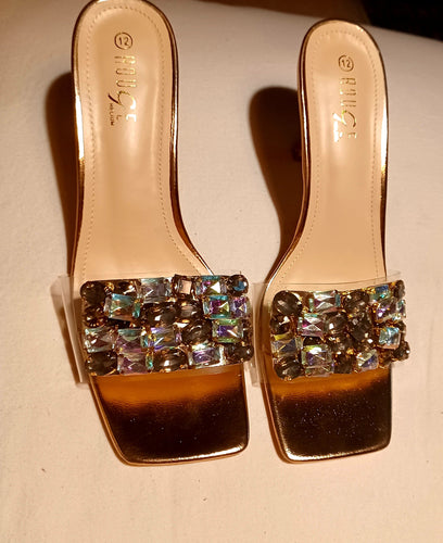 Chunky rhinestone Kitten Heels 12 Kargo Fresh