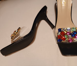 Chunky rhinestone Kitten Heels 12 Kargo Fresh