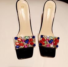 Load image into Gallery viewer, Chunky rhinestone Kitten Heels 12 Kargo Fresh
