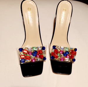 Chunky rhinestone Kitten Heels 12 Kargo Fresh