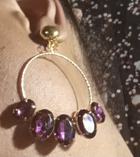 Load image into Gallery viewer, Chunky rhinestone hoop clip ons Kargo Fresh
