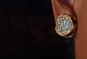 Chunky rhinestone stud clip on earrings Kargo Fresh