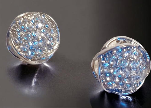 Chunky rhinestone stud clip on earrings Kargo Fresh