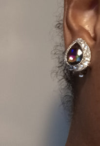 Chunky rhinestone stud clip on earrings Kargo Fresh