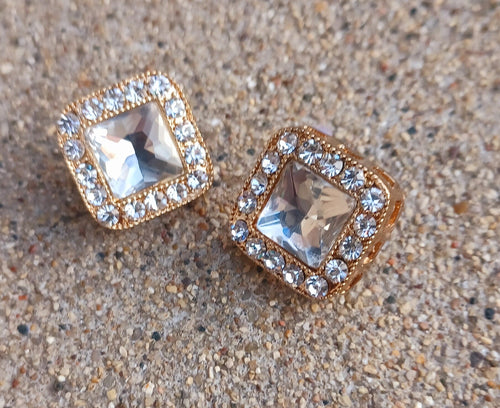 Chunky rhinestone stud earrings Kargo Fresh