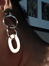 Load image into Gallery viewer, Chunky silver  metal Multi Hoop Clip On Earrings Kargo Fresh
