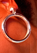 Load image into Gallery viewer, Chunky silver metal clip on hoop Earrings Kargo Fresh
