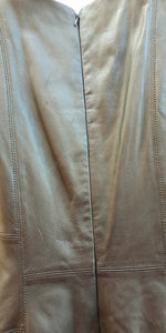 Classic A-line Butter Leather Dress Size 8 (Vintage) Kargo Fresh