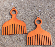 Load image into Gallery viewer, Classic Afro Pick Earrings Kargo Fresh
