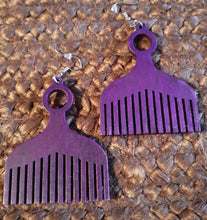 Load image into Gallery viewer, Classic Afro Pick Earrings Kargo Fresh
