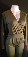 Load image into Gallery viewer, Classic Army Green Knit Jumpsuit Size L/XL Kargo Fresh
