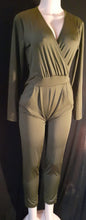 Load image into Gallery viewer, Classic Army Green Knit Jumpsuit Size L/XL Kargo Fresh
