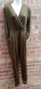 Classic Army Green Knit Jumpsuit Size L/XL Kargo Fresh