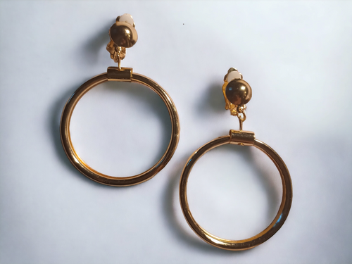 Classic Metal clip on hoops gold Kargo Fresh