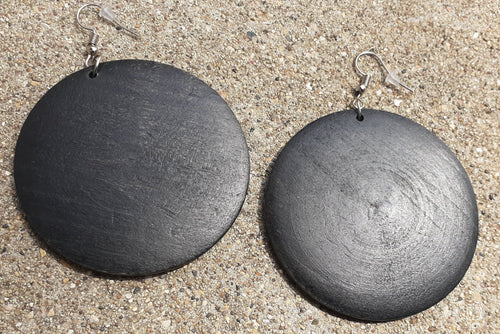 Classic Natural Wood Disc Earrings Kargo Fresh
