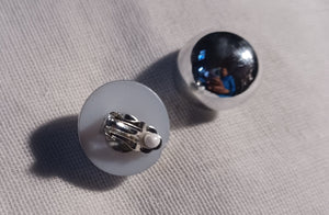 Classic Silver ball clip on Earrings Kargo Fresh