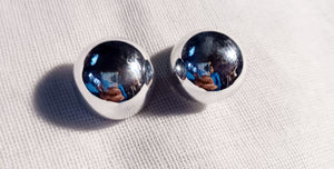 Classic Silver ball clip on Earrings Kargo Fresh